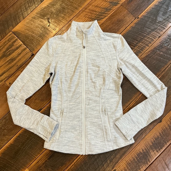 Lululemon Define Jacket Heathered Light Gray White Size 6 - Picture 3 of 12